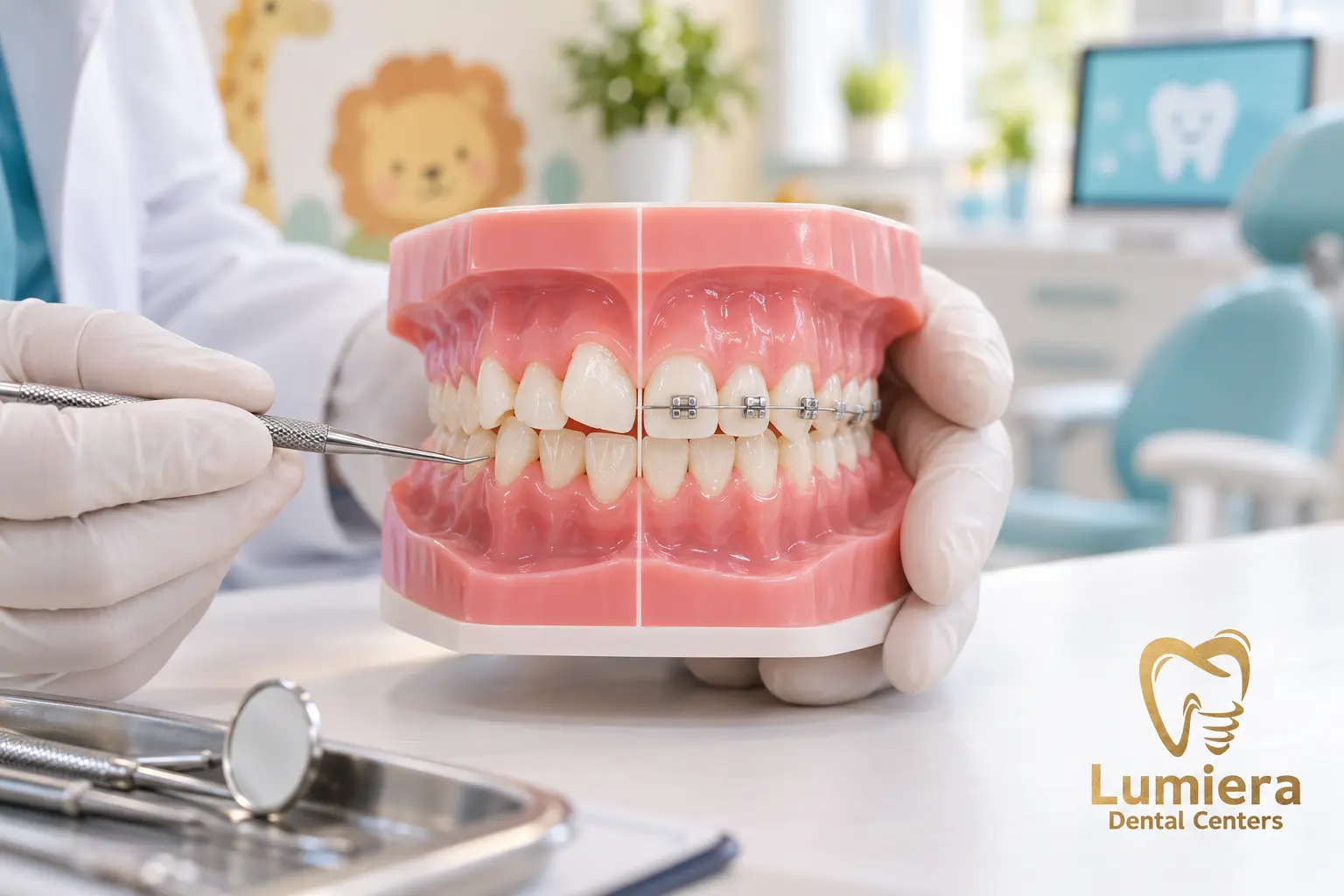 علاج اعوجاج الاسنان عند الاطفال
